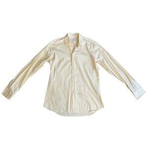 751. PRADA Men's Yellow Button Down Shirt Sz 41 16